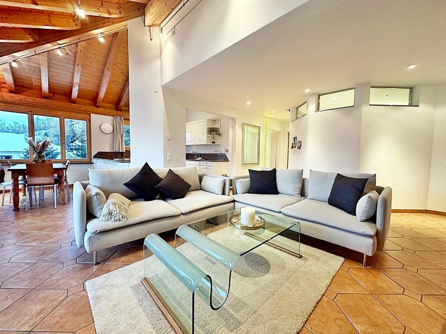 Attika - 85m2, Holz, Ausblick, Mit Garage - Me17-a * Pontresina